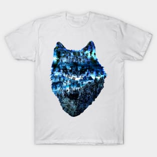 Native American Indian Wolf Symbols Forest Camping Tree T-Shirt